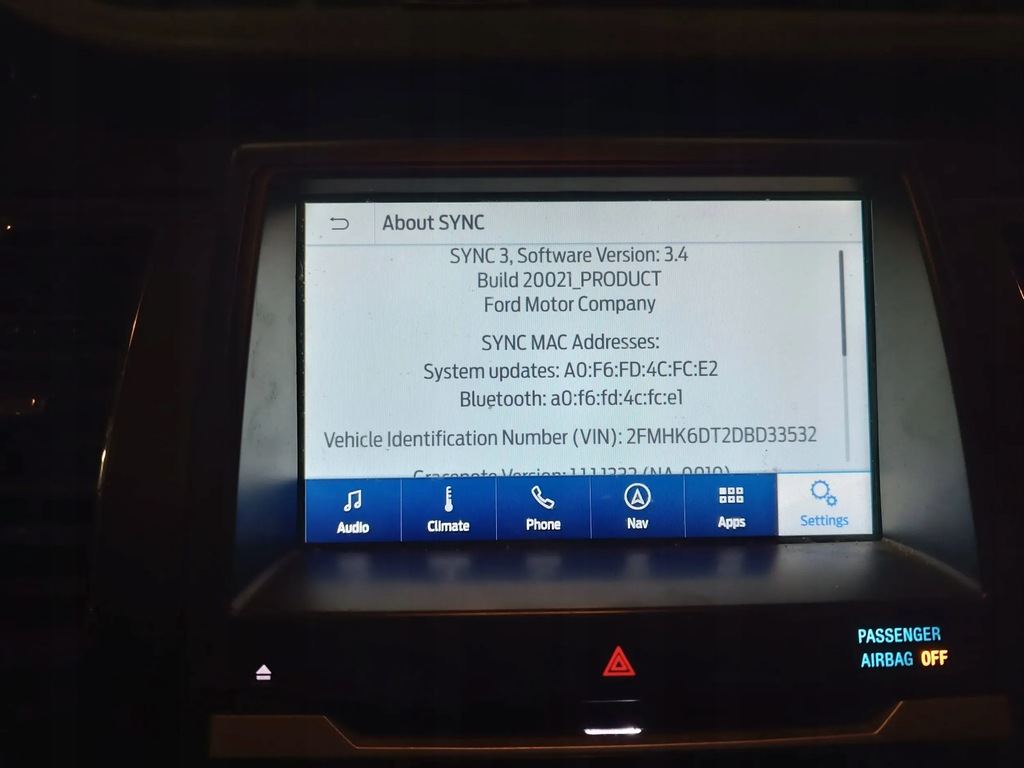 фото №6, Радио навигация экран дисплей sync3 синхронизация 3 ford flex