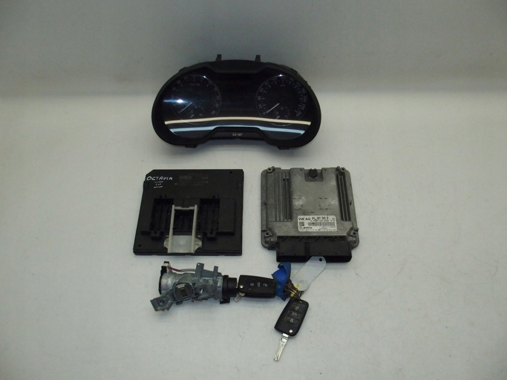 фото №1, Skoda octavia iii 1.6 tdi набор стартовый замок зажигания бортовой компьютер