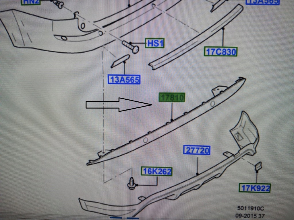 фото №1, Удлинитель бампера задняя focus 2007-2011