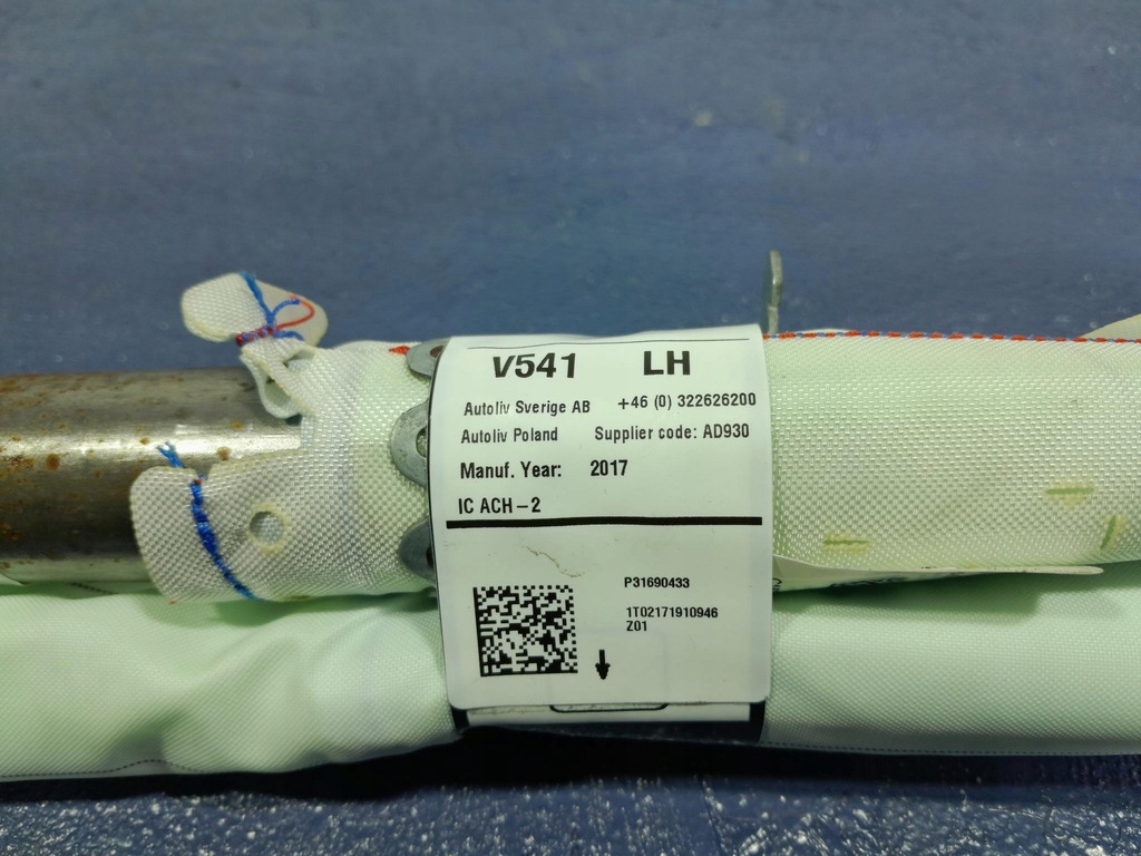 фото №4, Volvo s90 ii 16- подушка безпеки подушка бічна шторка безпеки ліва p31690433