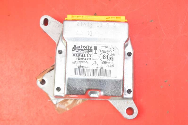 фото №5, Модуль датчик подушка безопасности подушек 8200343321a renault grand espace 4 iv 02-06