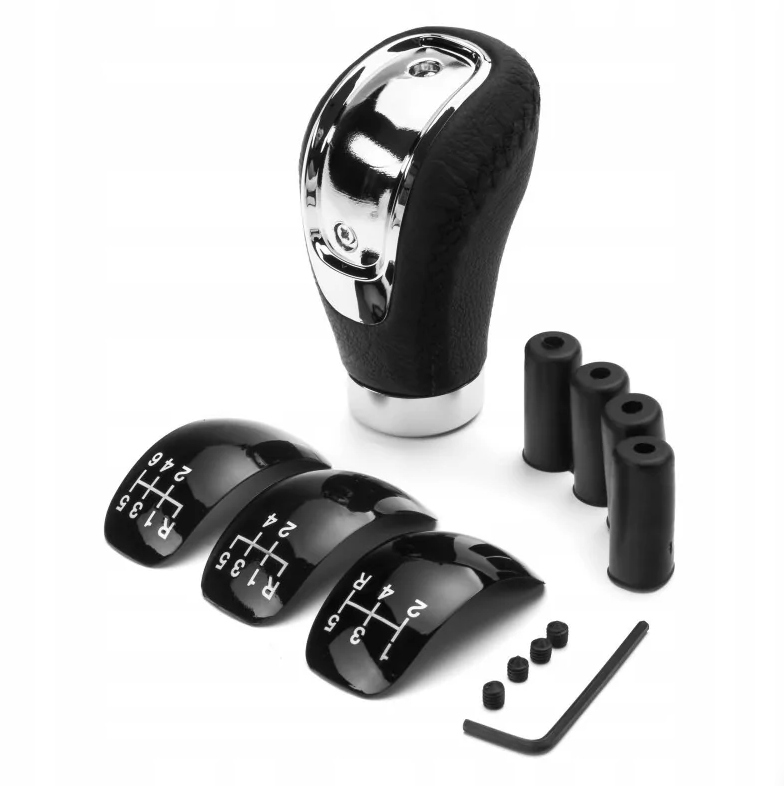 фото №12, Универсальная ручка переключения передач автомобиля кожа 5 6 ступенчатая czarna кожа lita