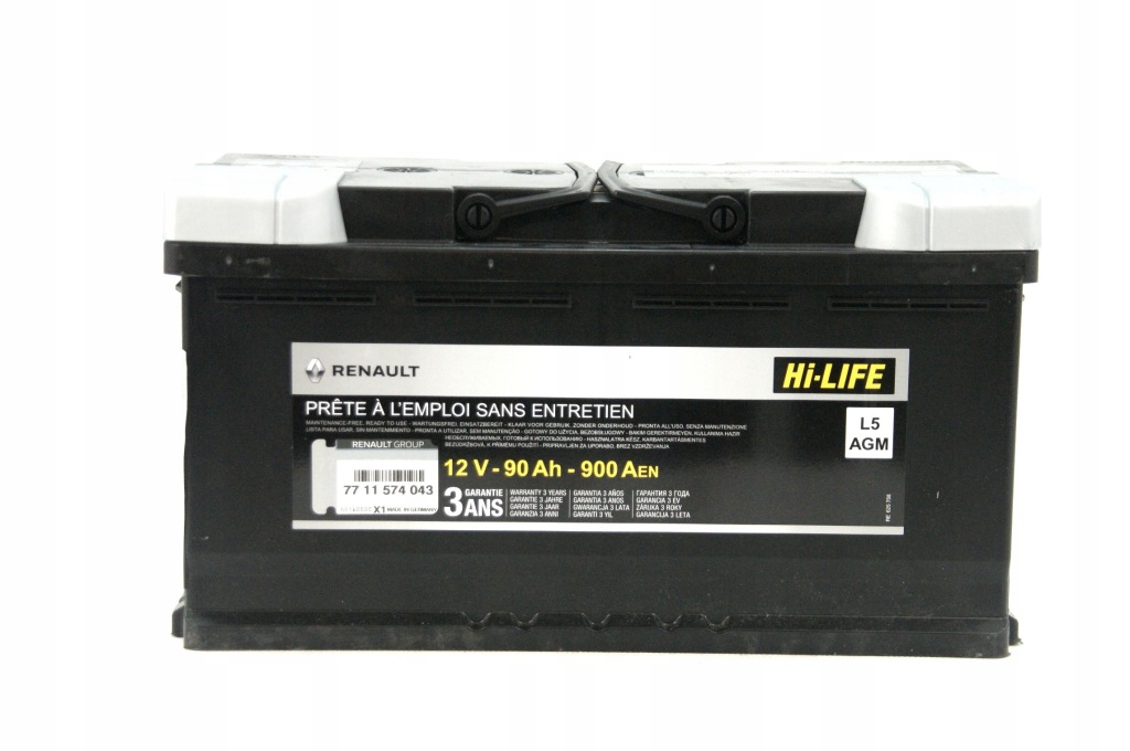 фото №1, Акумулятор 12v 90ah 900a agm vrla oryg master iii movano оригінал renault