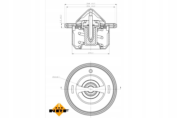 фото №1, Nrf термостат жидкость охлаждающей subaru forester impreza legacy iv