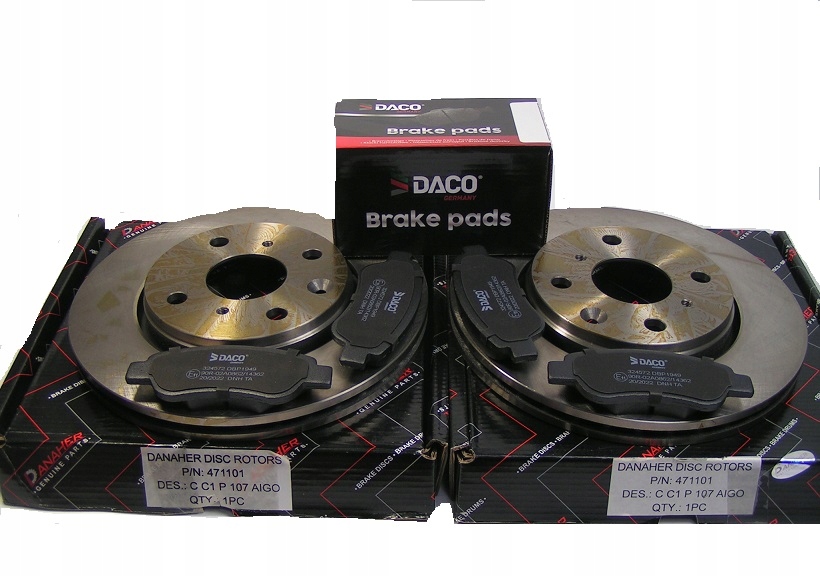 фото №1, Тормозные диски + тормозные колодки перед citroen c1 peugeot 107 toyota aygo