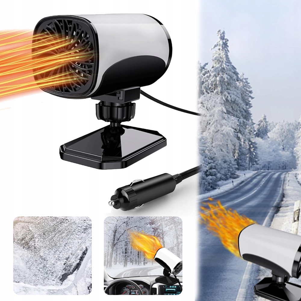 фото №1, Вентилятори odmrażacza do вікон автомобільних, штекер прикурювача, 12v 600w