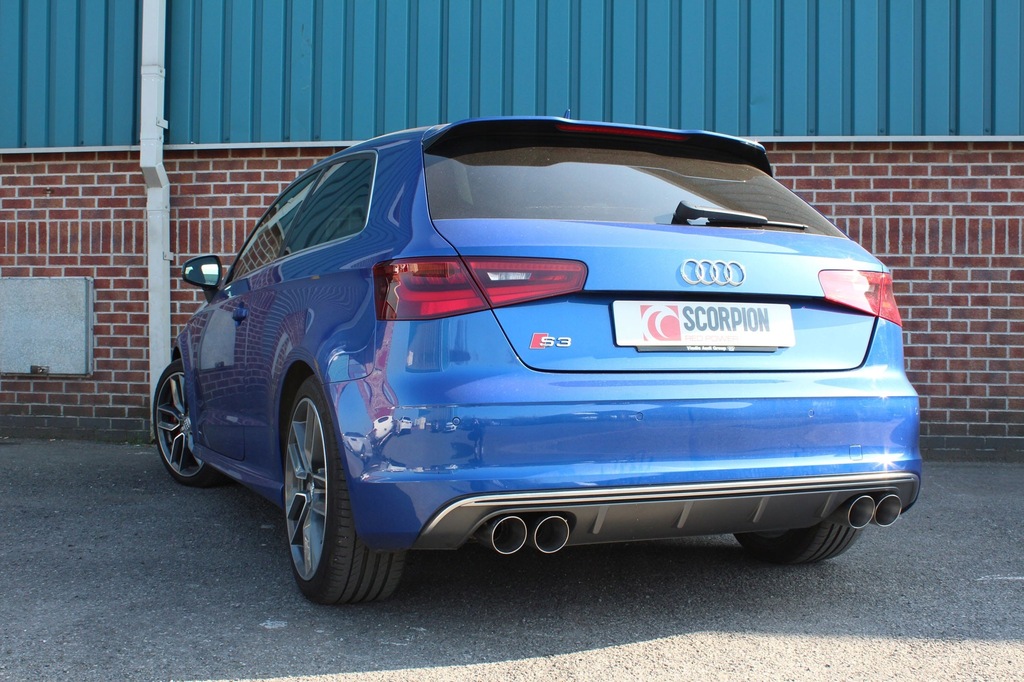 фото №1, Audi s3 2.0t 8v вихлопна система cat-back тихий scorpion