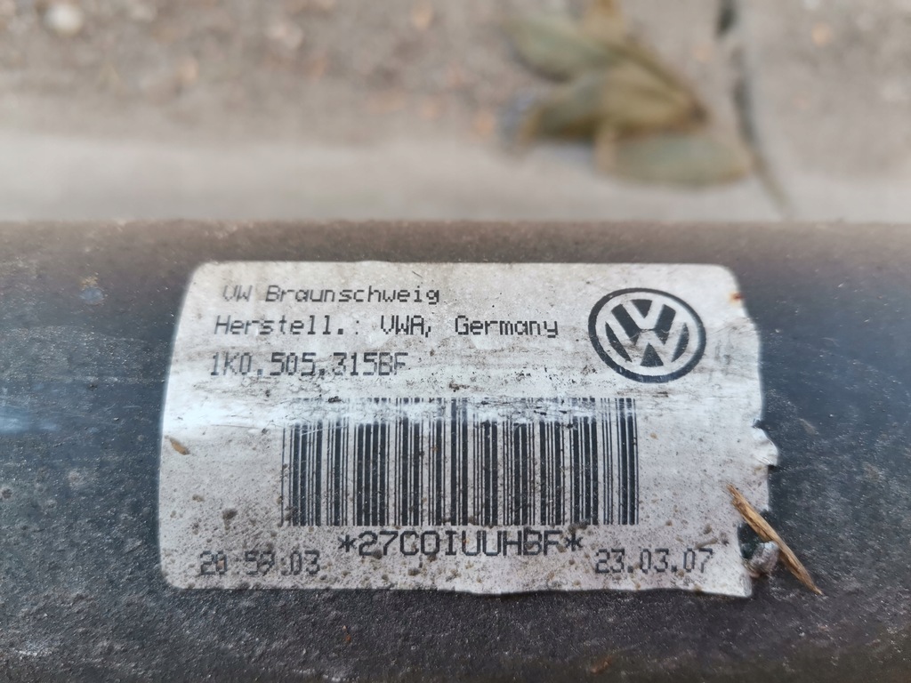 фото №5, Підвіска задня oś балка 1k0505315bf audi a3