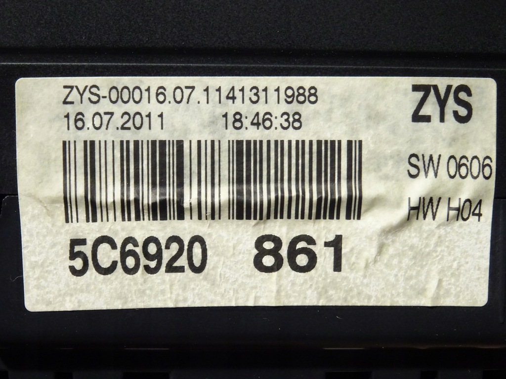 фото №9, Бортовой компьютер счетчик набор vw jetta vi 6 5c6 1.6 clr