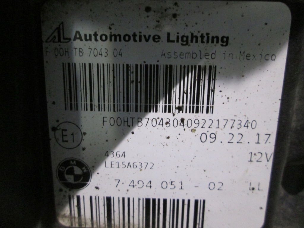 Bmw x3 g01 f97 x4 g02 f98 фара адаптивный led левая 7494051 Оригинал