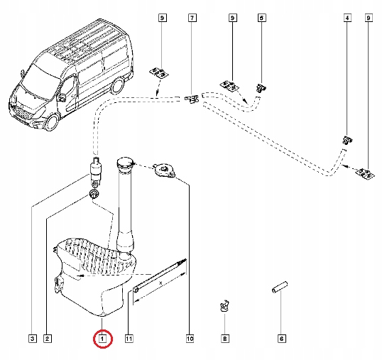 фото №10, Оригінальний номер бак омивача renault megane ii scenic ii 7701207665