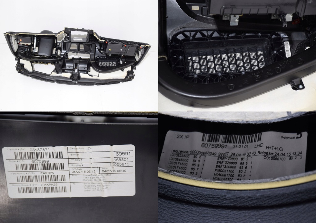 фото №16, Bmw x3 f25 x4 f26 панель приладів приладова панель  hud оригінал czarna