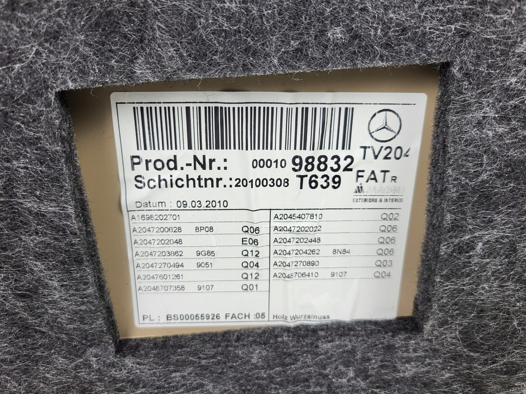 фото №7, Mercedes glk x204 10r оббивка обшивка двері правий перед europa