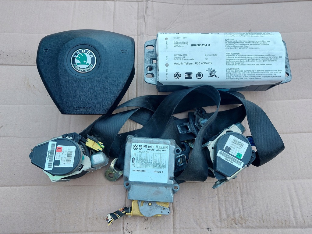 фото №1, Подушка безопасности подушка pas ремни skoda octavia ii vrs rs