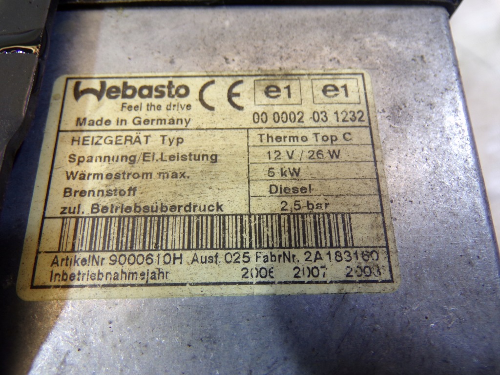 фото №6, Webasto обогреватель стояночный mazda 6 gg 66724c 2