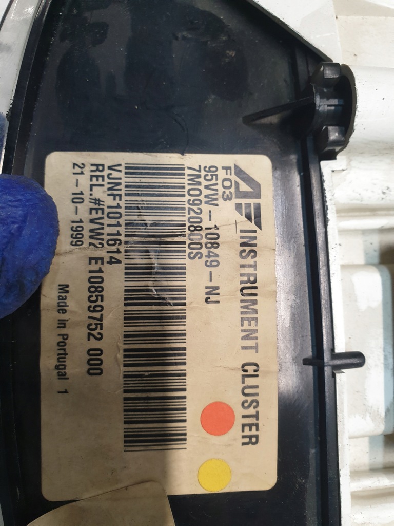 фото №5, Лічильник прилади vw sharan i 1.9 tdi 7m0920800s