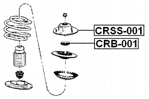 фото №1, Febest crb-001 подшипник цилиндрический, кронштейн амортизатора