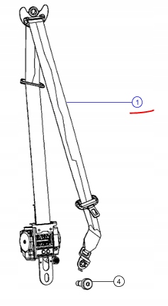 фото №1, Pas безопасности charger mopar оригинальный номер 1hz05dx9ah