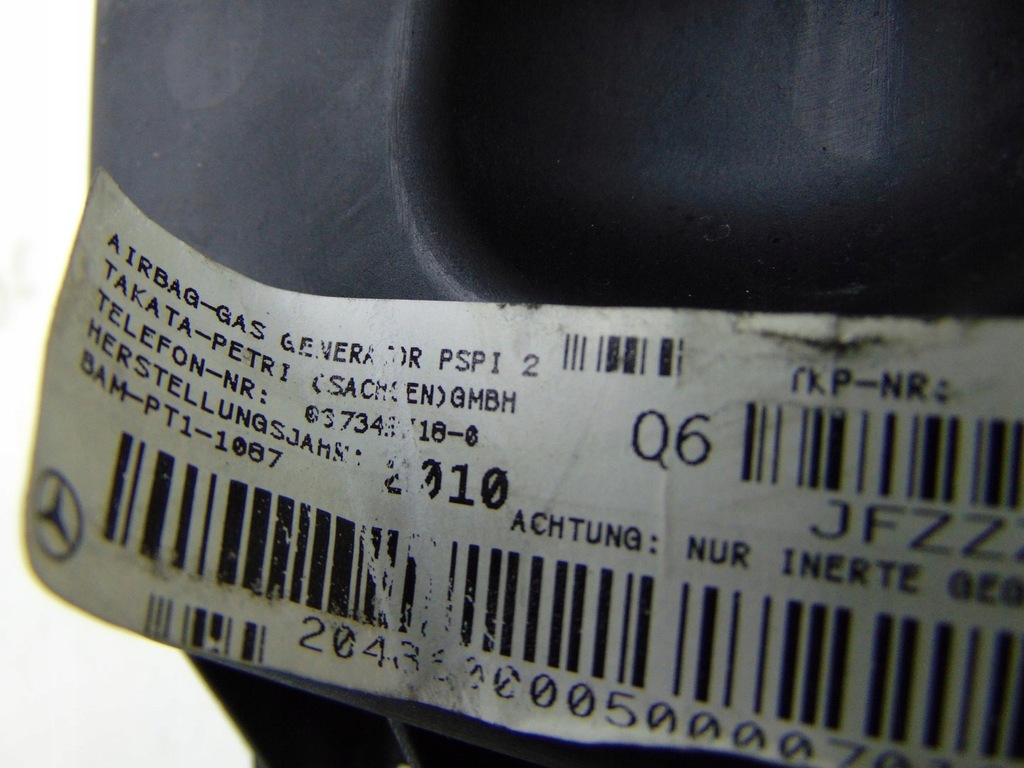 фото №6, Подушка подушка безопасности пассажира mercedes-benz оригинальный номер 2048600005