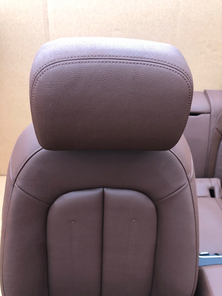 фото №7, Audi a7 c7 4g коричневі сидіння підігрів обшивки комплект пробіг 24 km