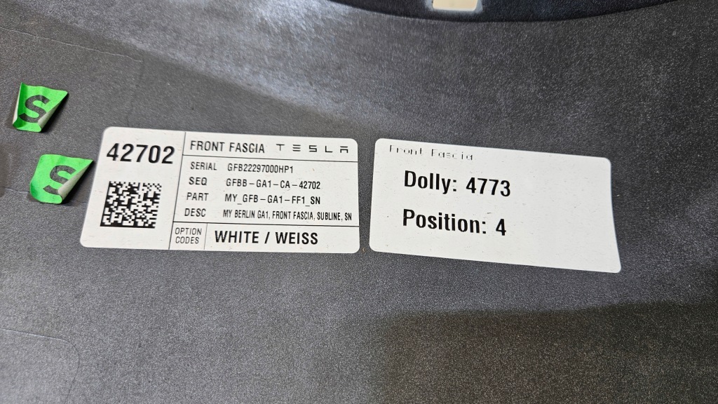 фото №10, Бампер перед передний tesla model y оригинальный