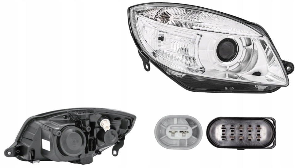 фото №1, Фара правый skoda fabia 5j roomster 06- hella