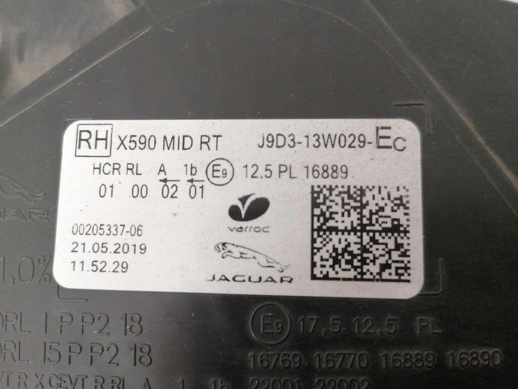 фото №12, Jaguar x590 ipace i pace full led 18 - лампа правая перед j9d313w029ec
