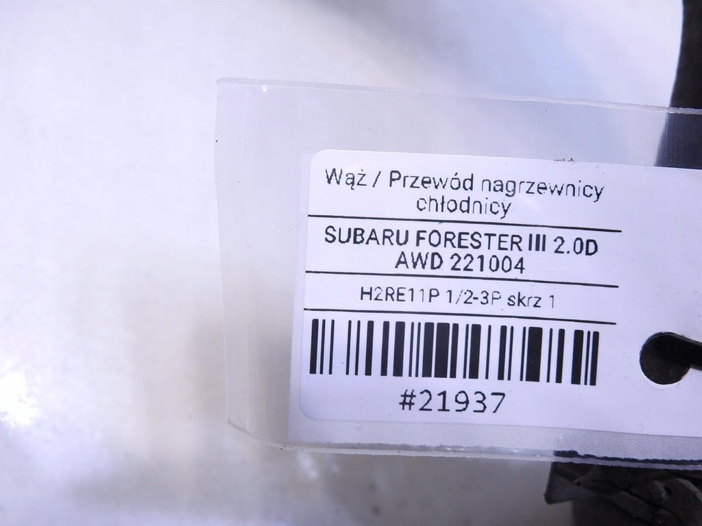 фото №8, Wąż шланг wody subaru forester iii 2.0 d