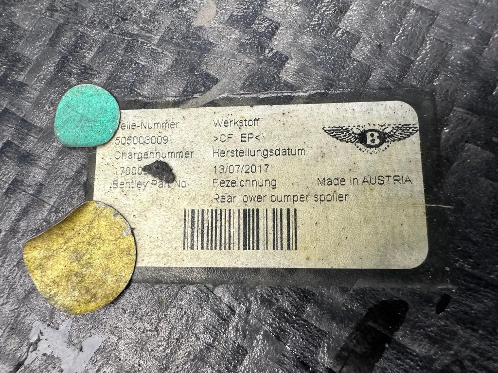 фото №11, Бампер диффузор карбон bentley continental gt gtc supersports оригинал
