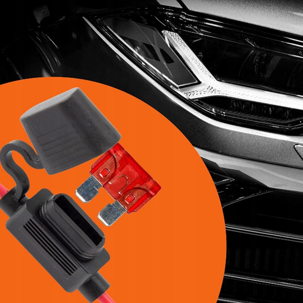 фото №14, Роз'єм запобіжник автомобільний mini чорні wodoodporne