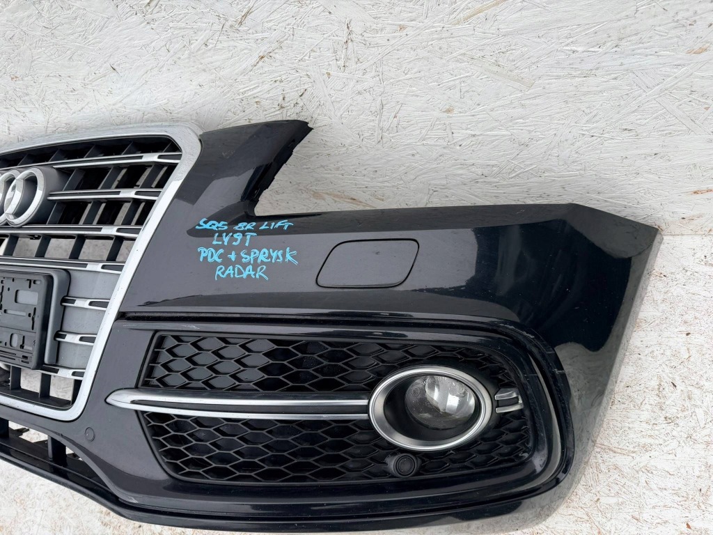 фото №6, Sq5 8r lift q5 бампер передній перед чорний ly9t pdc омивачі pod радар