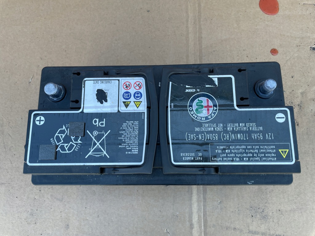 фото №1, Alfa romeo giulia stelvio акумулятор 50538368 оригінал