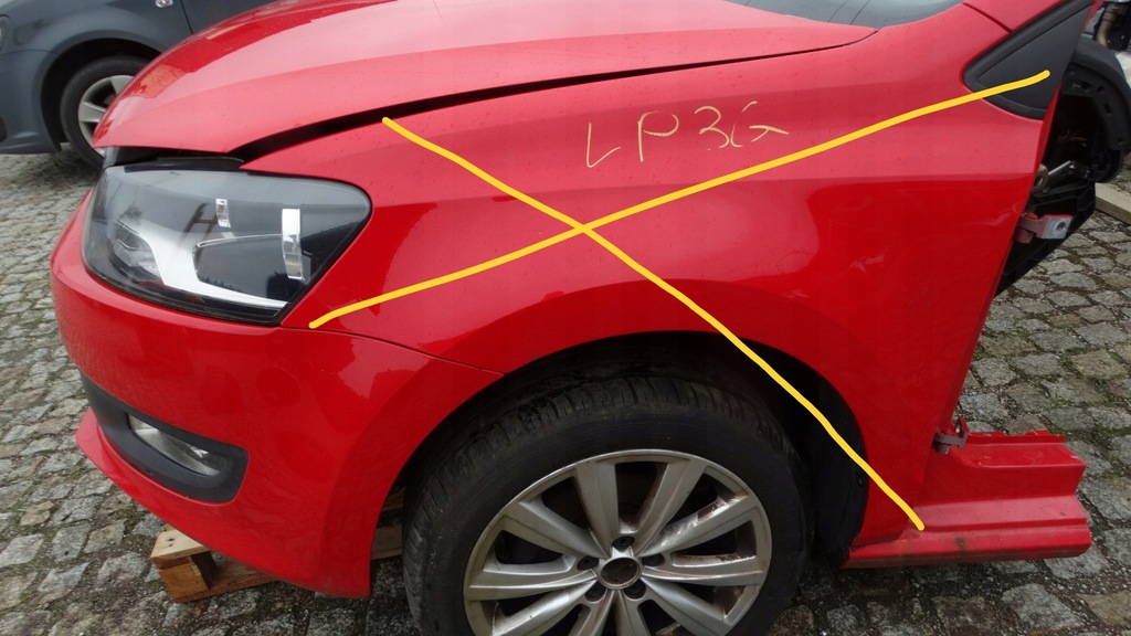 фото №6, Kompletny перед капот бампер лампы крыло vw polo v 6r lp3g