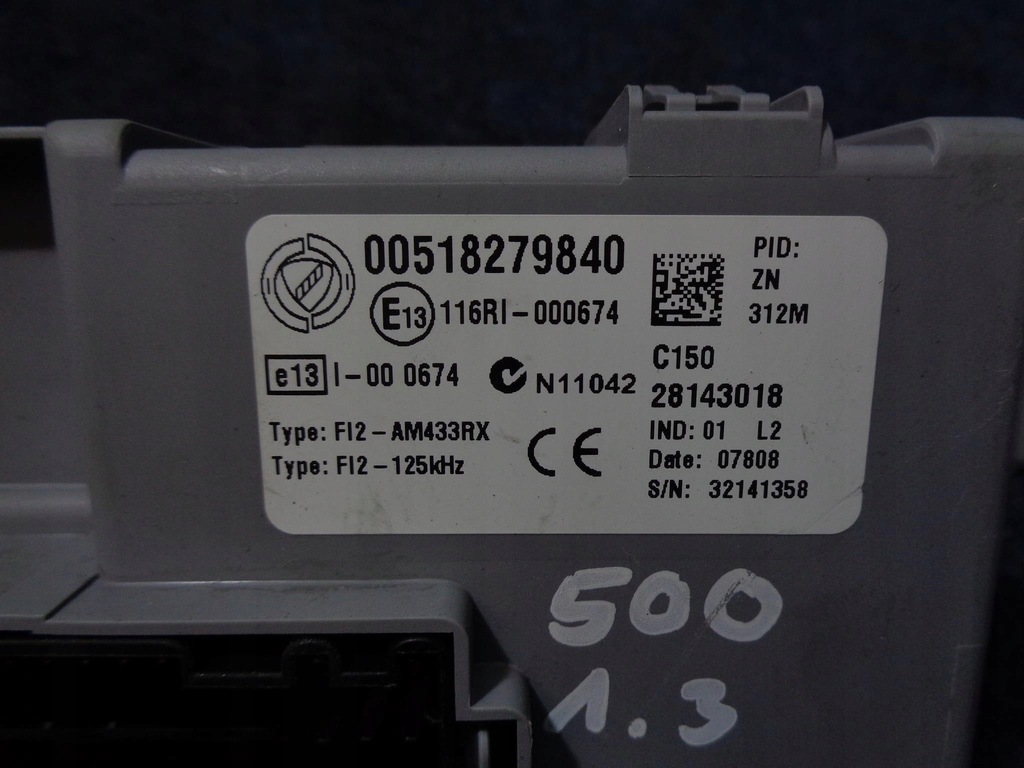 фото №7, Бортовий комп'ютер mjd 6f3 замок запалювання bsi fiat 500 1.3 m-jet