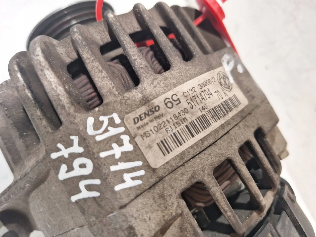 фото №6, Генератор denso 51714794 fiat 500 1.2 8v 70a