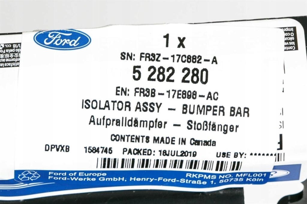 Абсорбер бампера передній ford mustang 2015-17 Оригінал