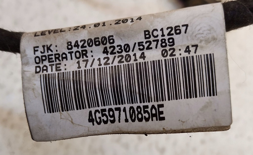 фото №6, Audi a6 s6 c7 4g lift 15-18 жгут электропроводка датчиков pdc задняя 4g5971085ae