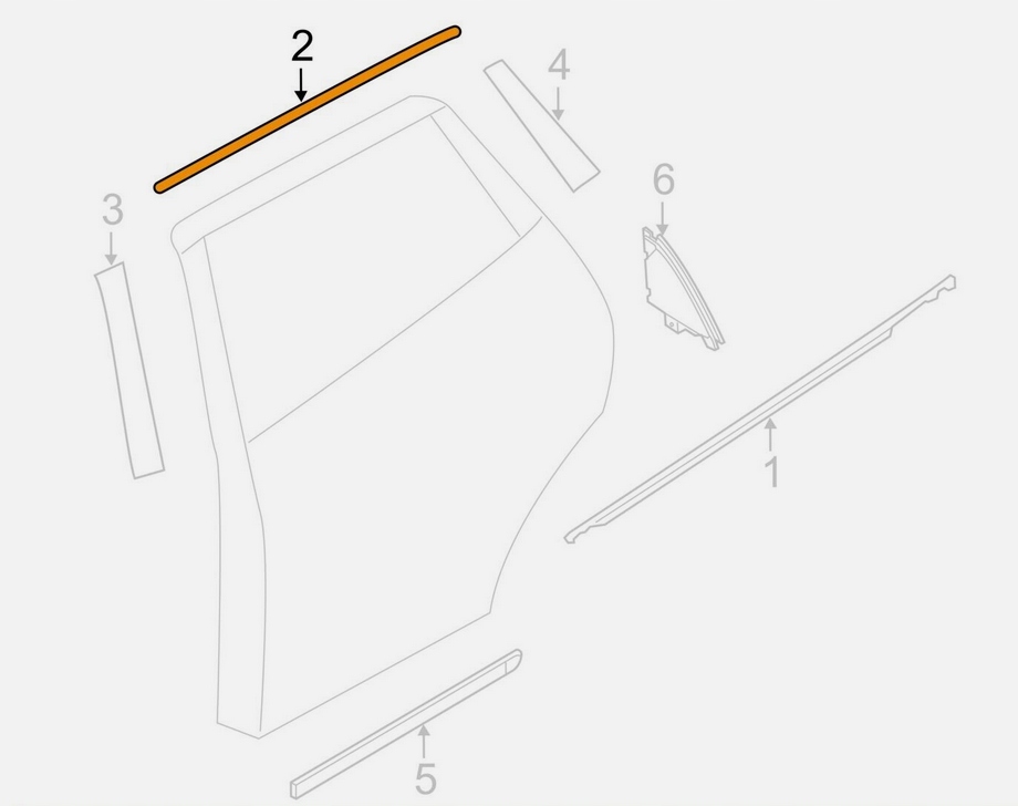 фото №5, Молдинг декоративная дверь хром nissan rogue 2016-20 левый задняя nowa оригинальный номер 822834ca0a