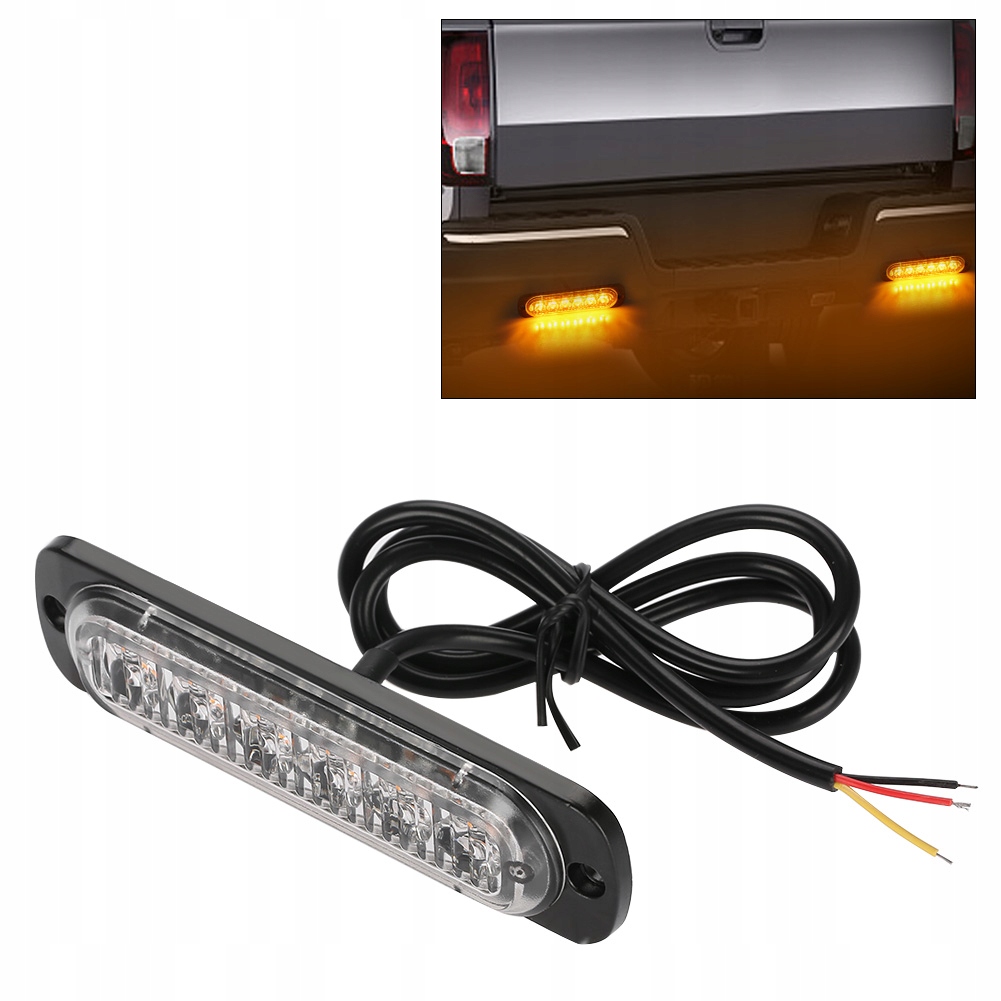 фото №6, 4 szt. 12-24v автомобиль 6 лампа błyskowa led