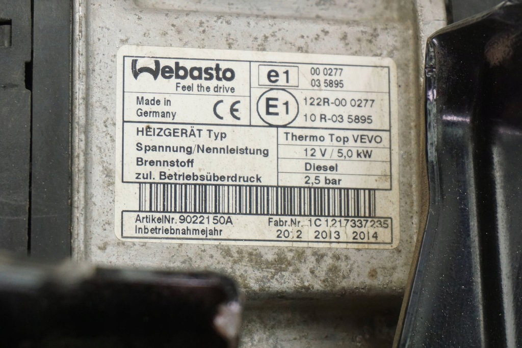 фото №9, Обогреватель стояночный webasto vw passat b7 3c0815005be 9022150a