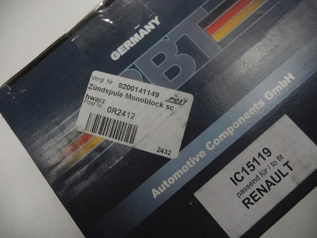 Купити Котушка запалювання bbt renault clio i 8200141149 ic15119