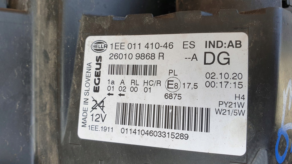 фото №8, Renault trafic trafik iii 3 лампа передня права