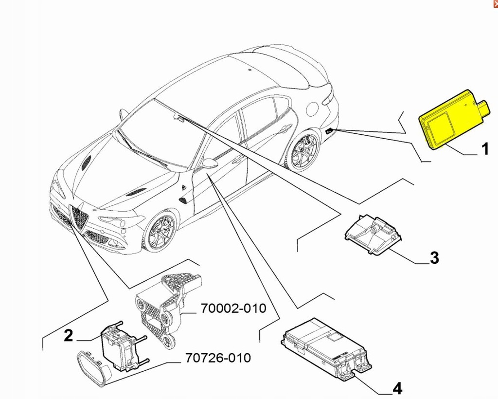 фото №1, Датчик мертвого pola alfa romeo giulia stelvio