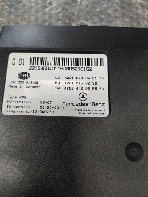 фото №6, Mecedes cl 63 w216 модуль акумулятор a2215400401