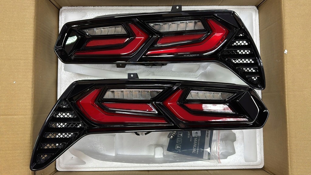 фото №11, Chevrolet corvette c7 2014-2019 лампа лампи задня комплект europa led vland