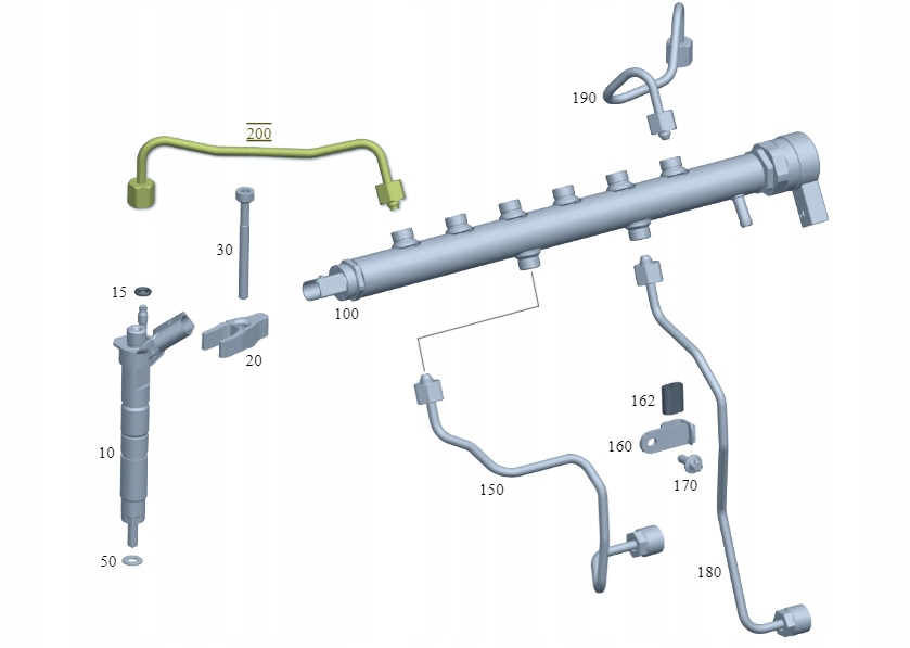 Купить Оригинал  шланг топливный форсунки mb a6560705300