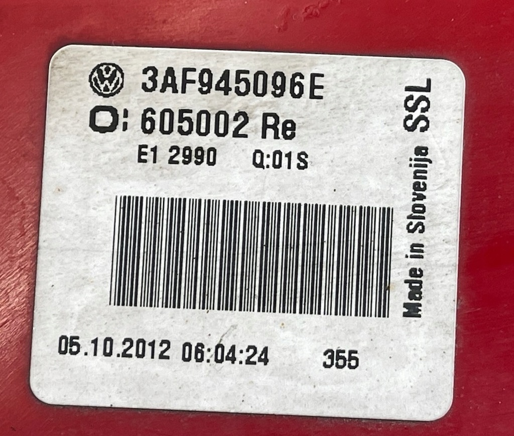 фото №9, Vw passat b7 kombi лампа задня права задня 3af945096e