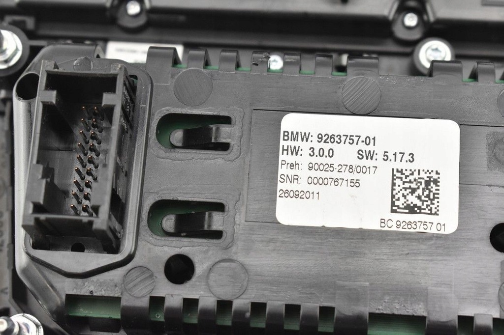 фото №6, Панель кондиціонера радіо bmw оригінальний номер 9263757