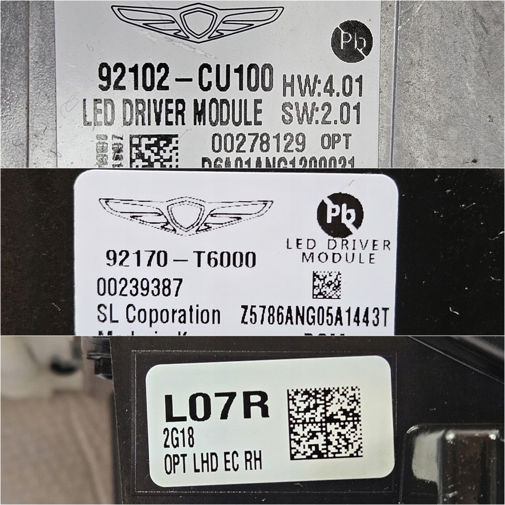 фото №16, Правая лампа перед hyundai genesis gv60 i 1 gv 60 92170-t6000 92102-cu100