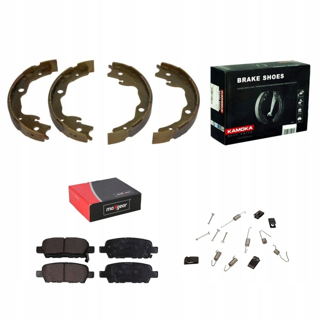 фото №1, Гальмівні колодки + гальмівні колодки + пружини qashqai x-trail ii cube leaf renault koleos i